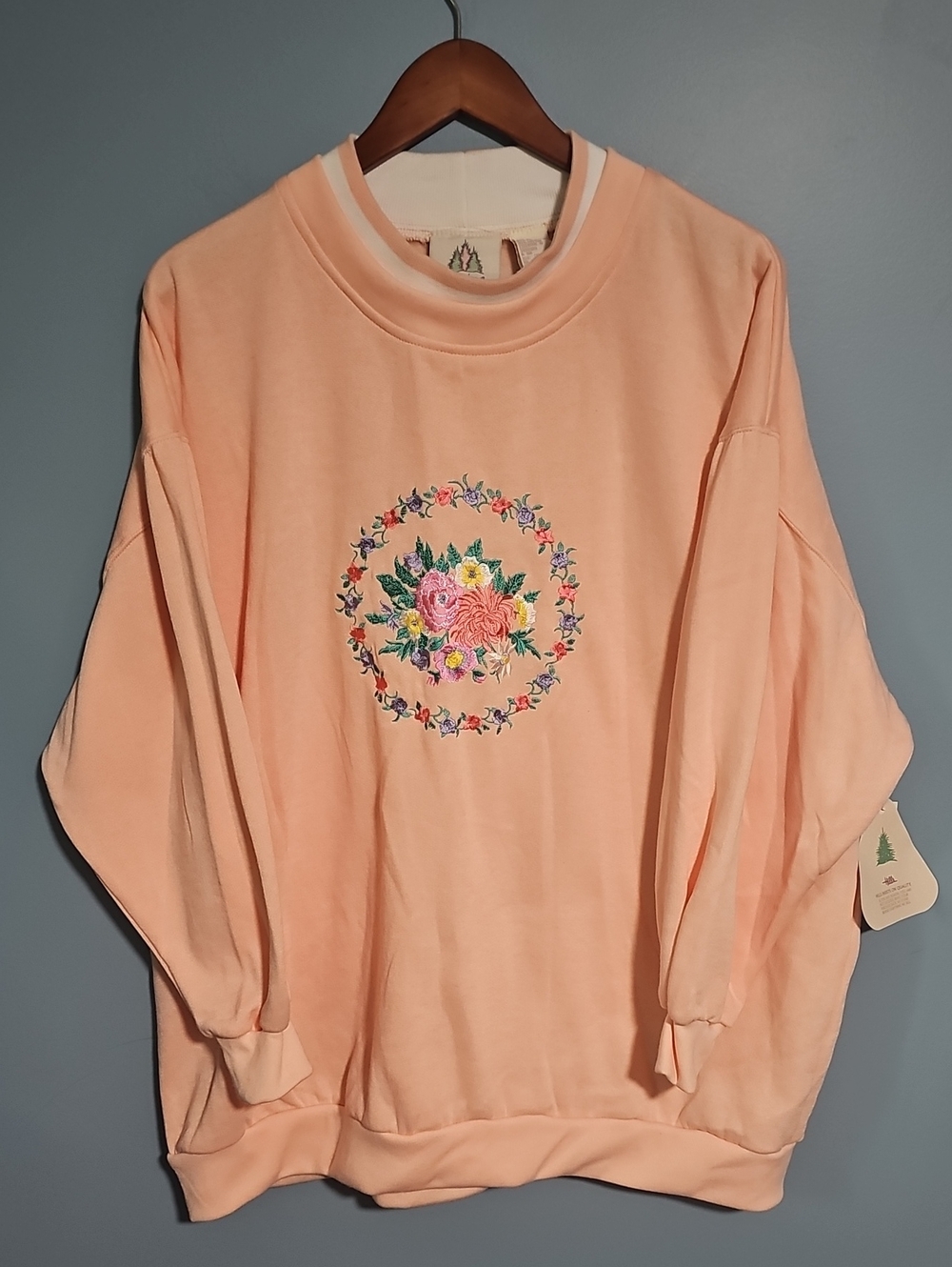 NWT Alpine Express Embroidered Floral Crew Neck Sweatshirt size 3X
